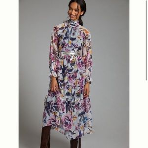 Anthropologie garden high-neck maxi dress by Nishika